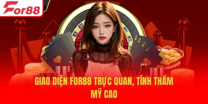 Giao diện For88 trực quan, tính thẩm mỹ cao